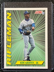 lot 17 image: 1991 Score Ken Griffey Jr Rifleman Card #697