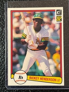 lot 21 image: 1982 Donruss Rickey Henderson Card #113