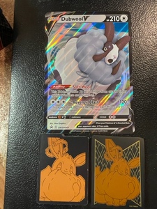 lot 55 image: Pokemon Dubwool Oversize Card and Card Sleeves and Dividers
