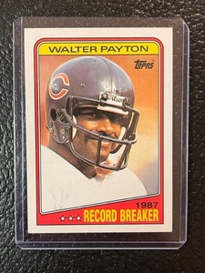 lot 26 image: 1988 Topps Walter Payton Record Breaker Card #5