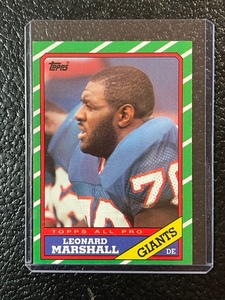 lot 35 image: 1986 Topps Leonard Marshall Rookie Card #148