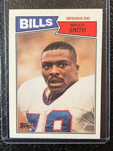 lot 43 image: 1987 Topps Bruce Smith 2nd Year Card #369
