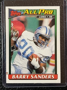 lot 45 image: 1991 Topps Barry Sanders Card #415