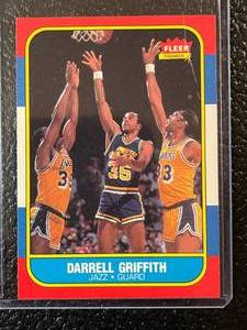 lot 76 image: 1986 Fleer Darrell Griffith Card #42