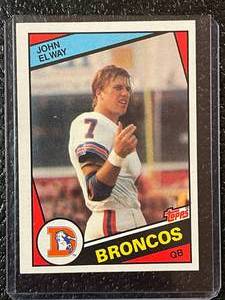 lot 96 image: 1984 Topps John Elway Rookie Card #63