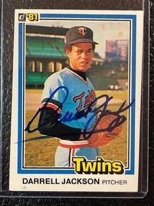lot 103 image: 1981 Donruss Autographed Darrell Jackson Card #547
