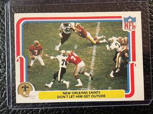 lot 104 image: 1980 Fleer New Orleans Saints Dont Let Him Get Outside Card #34