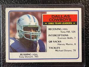 lot 110 image: 1983 Topps Tony Dorsett Cowboys Team Leaders Card #42
