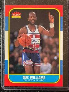 lot 113 image: 1986 Fleer Gus Williams Card #124