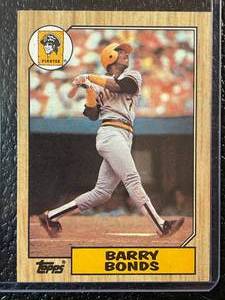 lot 115 image: 1987 Topps Barry Bonds Rookie Card #320