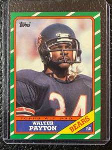 lot 121 image: 1986 Topps Walter Payton Card #11