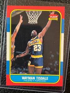 lot 125 image: 1986 Fleer Wayman Tisdale Rookie Card #113