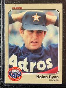 lot 128 image: 1983 Fleer Nolan Ryan Card #463