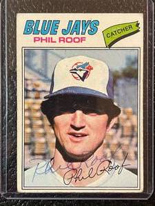 lot 130 image: 1977 Topps Autographed Phil Roof Card #392