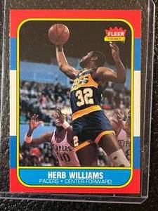 lot 136 image: 1986 Fleer Herb Williams Rookie Card #125