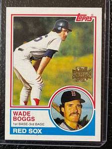 lot 140 image: 1983 Topps Wade Boggs Card #498