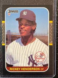 lot 148 image: 1987 Donruss Rickey Henderson Card #228