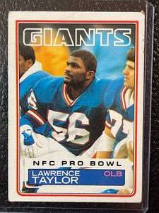 lot 155 image: 1983 Topps Lawrence Taylor 2nd Year Card #133