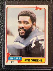 lot 158 image: 1981 Topps Mean Joe Greene Card #495