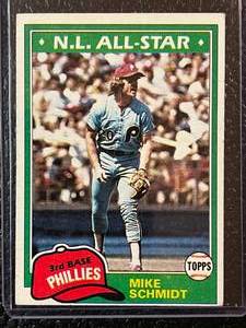 lot 159 image: 1981 Topps Mike Schmidt Card #540