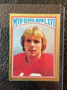 lot 161 image: 1982 Topps Joe Montana Super Bowl MVP Sticker #5