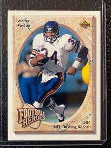 lot 162 image: 1992 Upper Deck Walter Payton Football Heroes Card #22