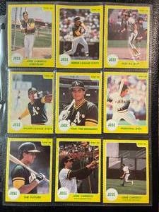 lot 172 image: 1986 Fleer Jose Canseco Star Set