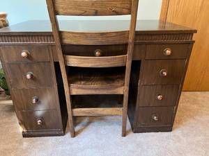 Antique Desk with Chair