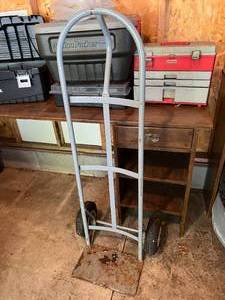 Work Table with Toolboxes, Tools & Dolly