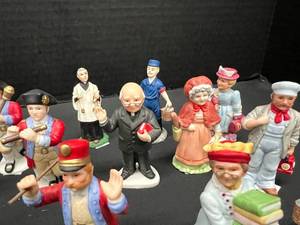 24 Miniature Christmas Village Figurines