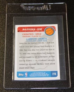 lot 3 image: 2003-04 Bazooka Mini Bazooka Joe Variation LeBron James #276 Rookie Card