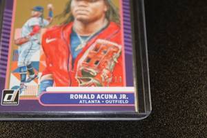 lot 12 image: 2021 Donruss Diamond Kings Artist Proof Ronald Acuna #16 510  Only 10 Exist