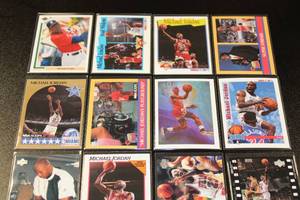 lot 56 image: Michael Jordan Basketball Card Lot  16 Different Cards