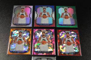 lot 64 image: 2019-20 Prizm Klay Thompson #87  7 Card Rainbow