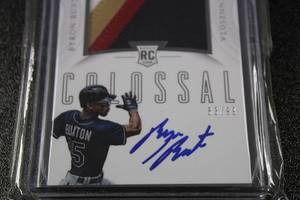 lot 97 image: 2015 National Treasures Colossal Patch Byron Buxton RPA Rookie Card 8399  Only 99 Exist