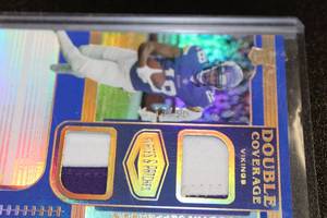 lot 98 image: 2020 Plates & Patches Double Coverage Patch Justin Jefferson 1350