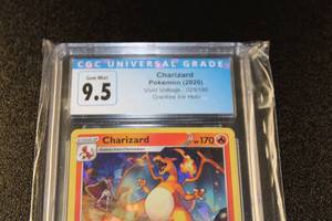 lot 106 image: 2020 Pokemon Vivid Voltage Cracked Ice Holo Charizard #025185 CGC 9.5