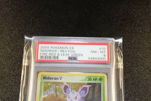 lot 116 image: 2004 Pokemon EX Nidoran Rev Foil 70112 PSA 8