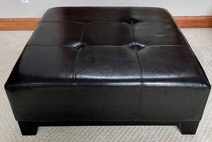 Fine Faux Leather Ottoman
