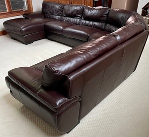 Beautiful Brown Leather Sectional from HOM Furniture