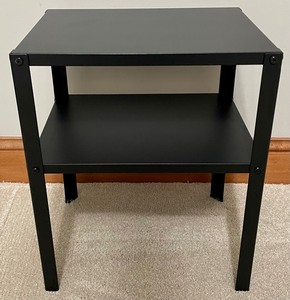 Petite Black Metal Two Tiered Table