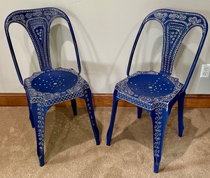 Colorful Vintage Metal Chairs