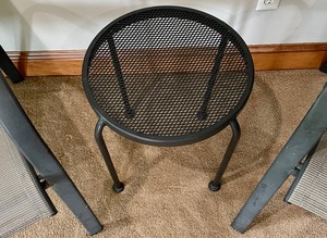 Patio Chairs and Metal Table