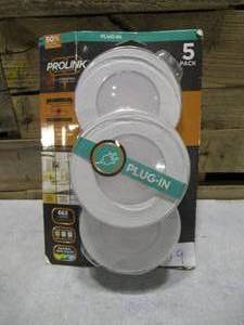 lot 39 image: ULTRA PROGRADE ProLink Plug-in LED Under Cabinet Puck Lights (5-Pack)