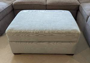 Cream Storage Ottoman