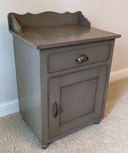 Green Painted Side TableCabinet