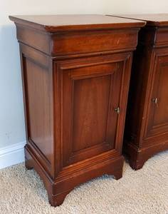 Pair of Cherry Wood Side Tables