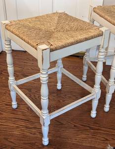 Pair of Woven Counter Height Stools by Ballard Design