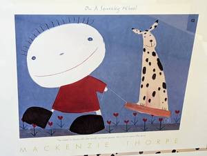 Framed Squeaky Wheel Print by Mackenzie Thorpe