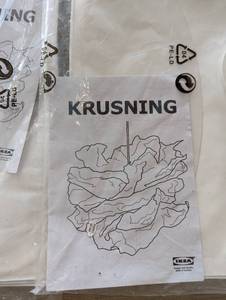 Pair of Ikea Krusning Pendant Lampshades
